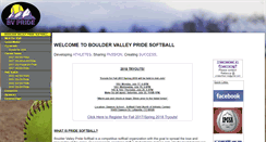 Desktop Screenshot of bvpridesoftball.com