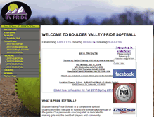 Tablet Screenshot of bvpridesoftball.com